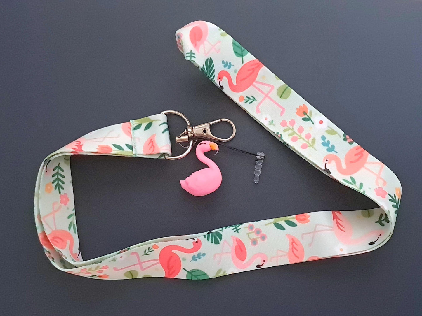Flamingo Lanyard Scissor Protector Set, Crochet Knitting Embroidery Quilting Sewing Accessory Supplies, Crafter Gift Set, Lobster Clasp