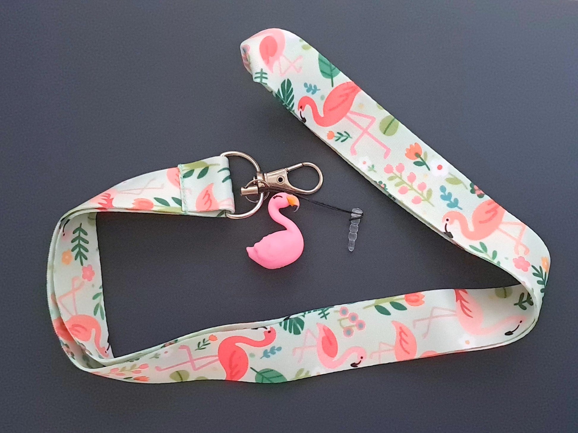 Flamingo Lanyard Scissor Protector Set, Crochet Knitting Embroidery Quilting Sewing Accessory Supplies, Crafter Gift Set, Lobster Clasp