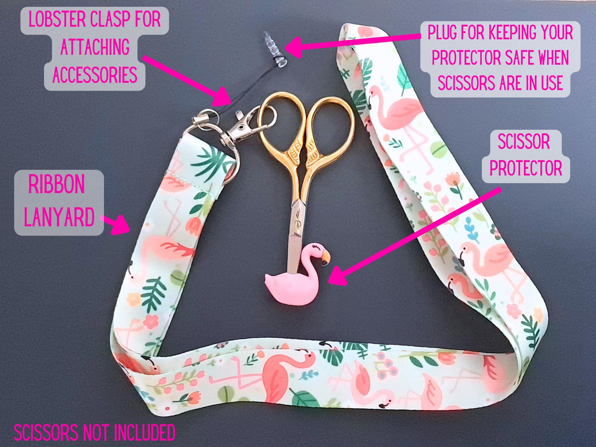 Flamingo Lanyard Scissor Protector Set