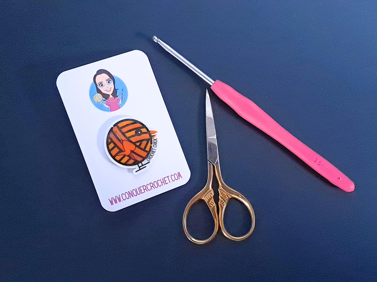 Crochet Chick Pin Badge