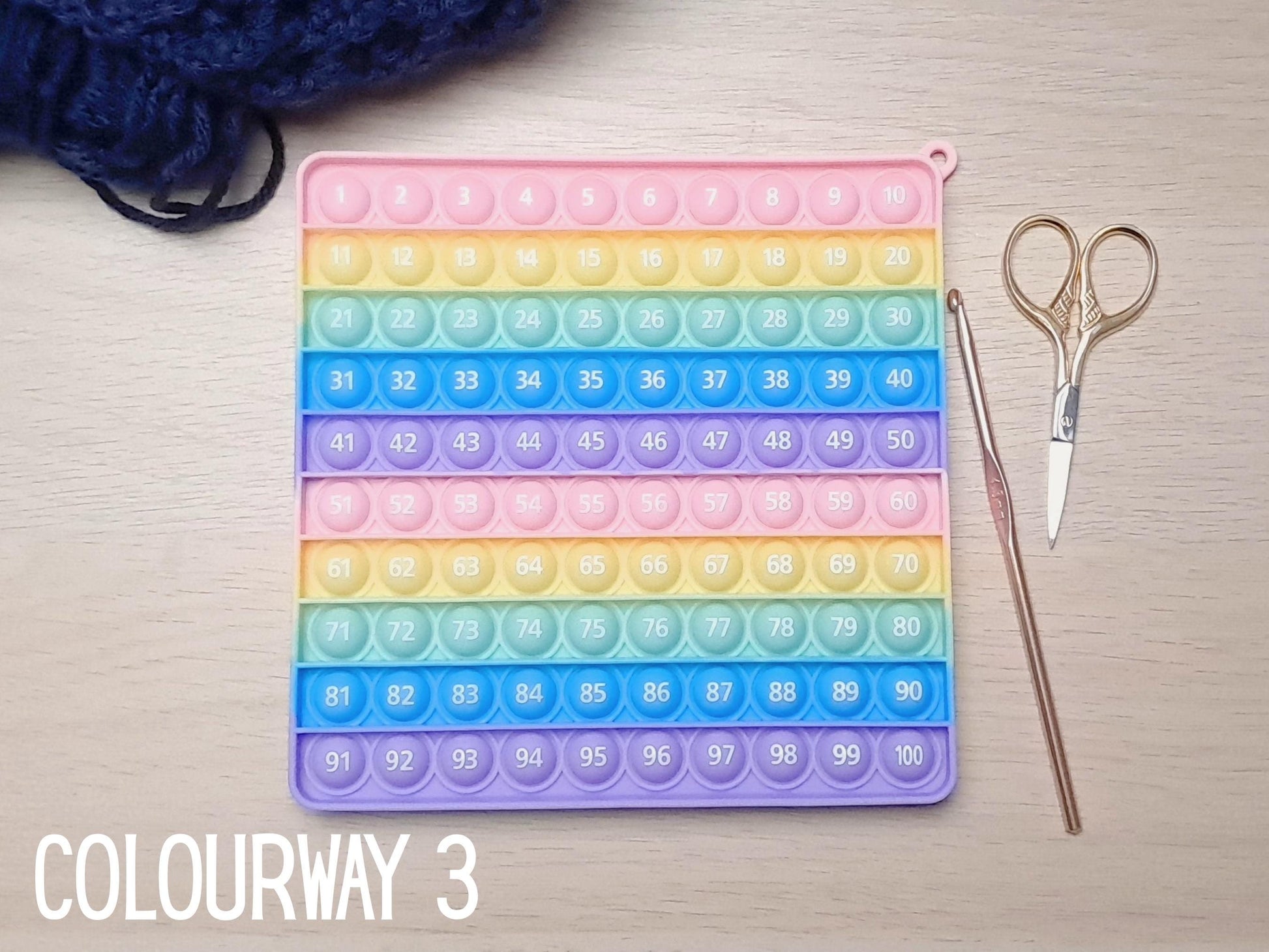Rainbow popper row counter