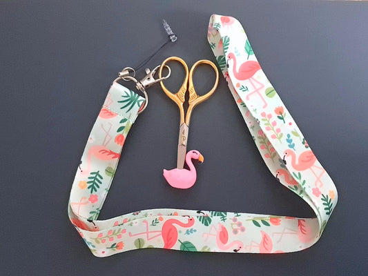 Flamingo Lanyard Scissor Protector Set