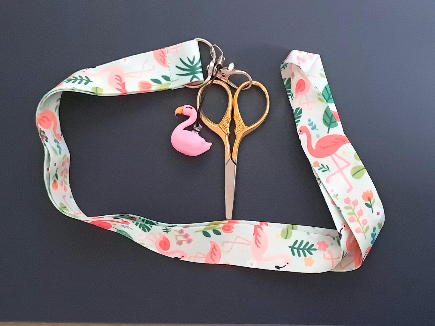 Flamingo Lanyard Scissor Protector Set