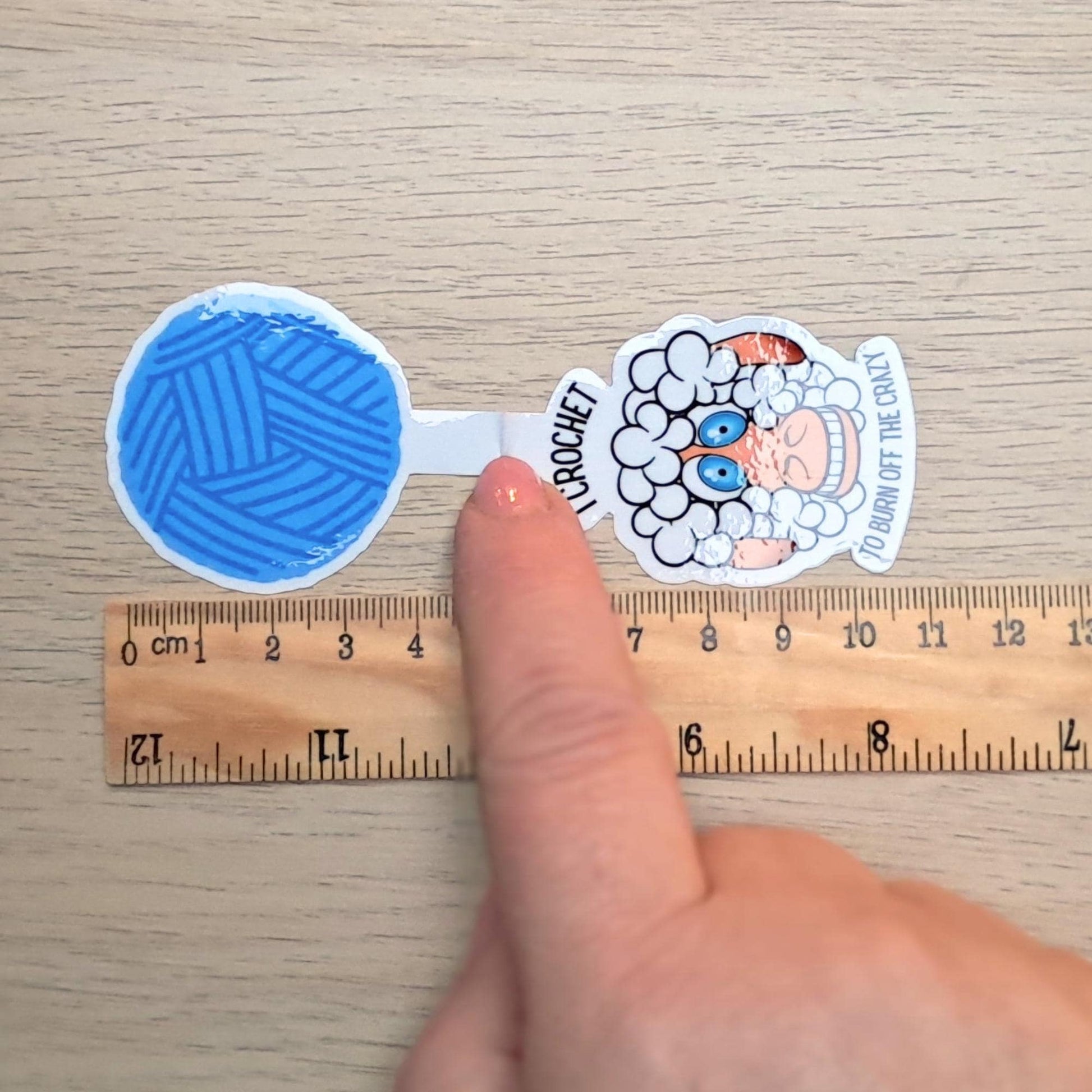 Magnetic Bookmark For Crocheters, I Crochet To Burn Off The Crazy Page Marker, Funny Sheep Place Keeper, Gift For Crocheting Book Lovers