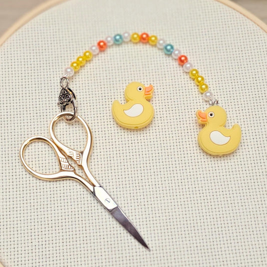 Duck Scissor Fob Or Stitch Stopper Bead