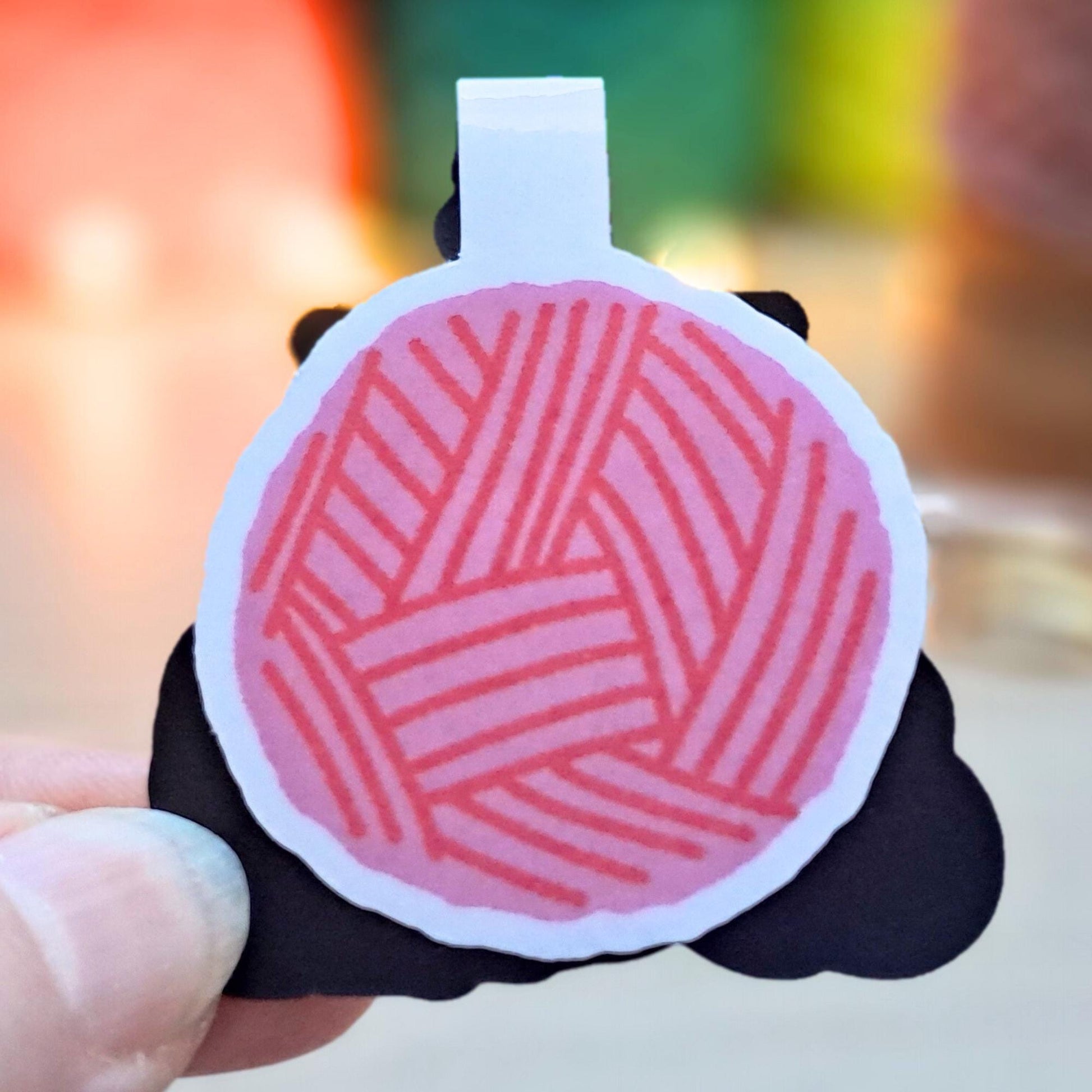 Magnetic Bookmark For Yarn Lovers, I'm OK Yarn Stash Page Marker, Funny Yarny Place Keeper, Knitter Crocheter Fibre Artist Bookworm Gift