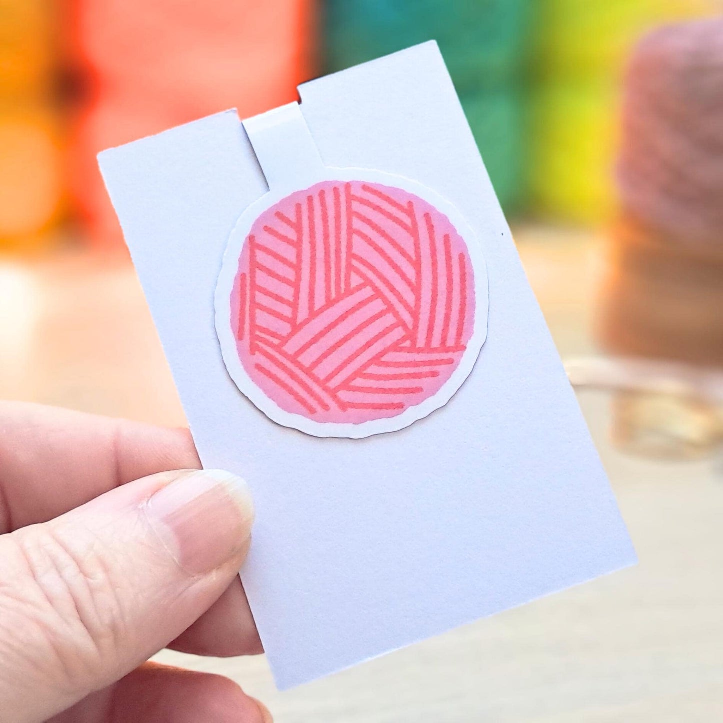 Magnetic Bookmark For Yarn Lovers, I'm OK Yarn Stash Page Marker, Funny Yarny Place Keeper, Knitter Crocheter Fibre Artist Bookworm Gift