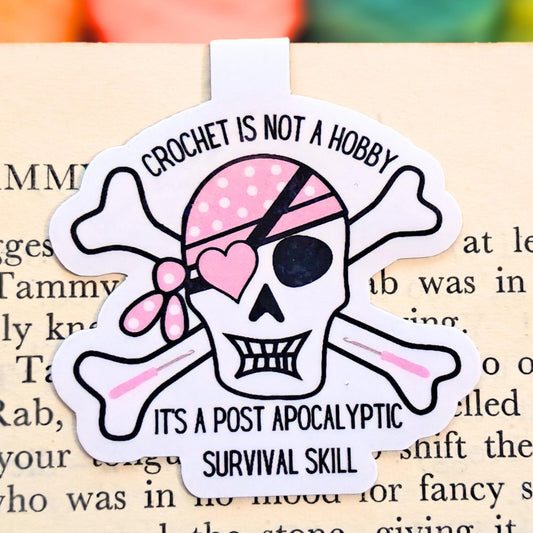 Magnetic Bookmark For Crochet Enthusiasts,Page Marker, Funny Yarny Place Keeper, Knit Crochet Pattern Tidy, Fibre Artist Bookworm Gift