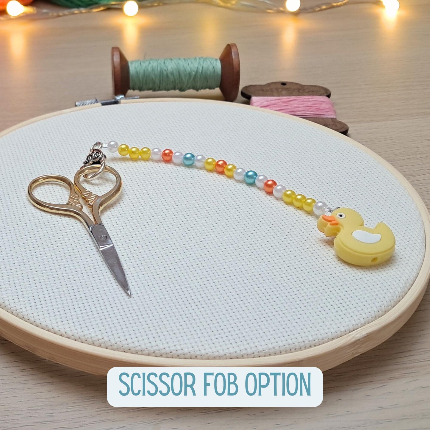 Duck Scissor Fob Or Stitch Stopper Bead