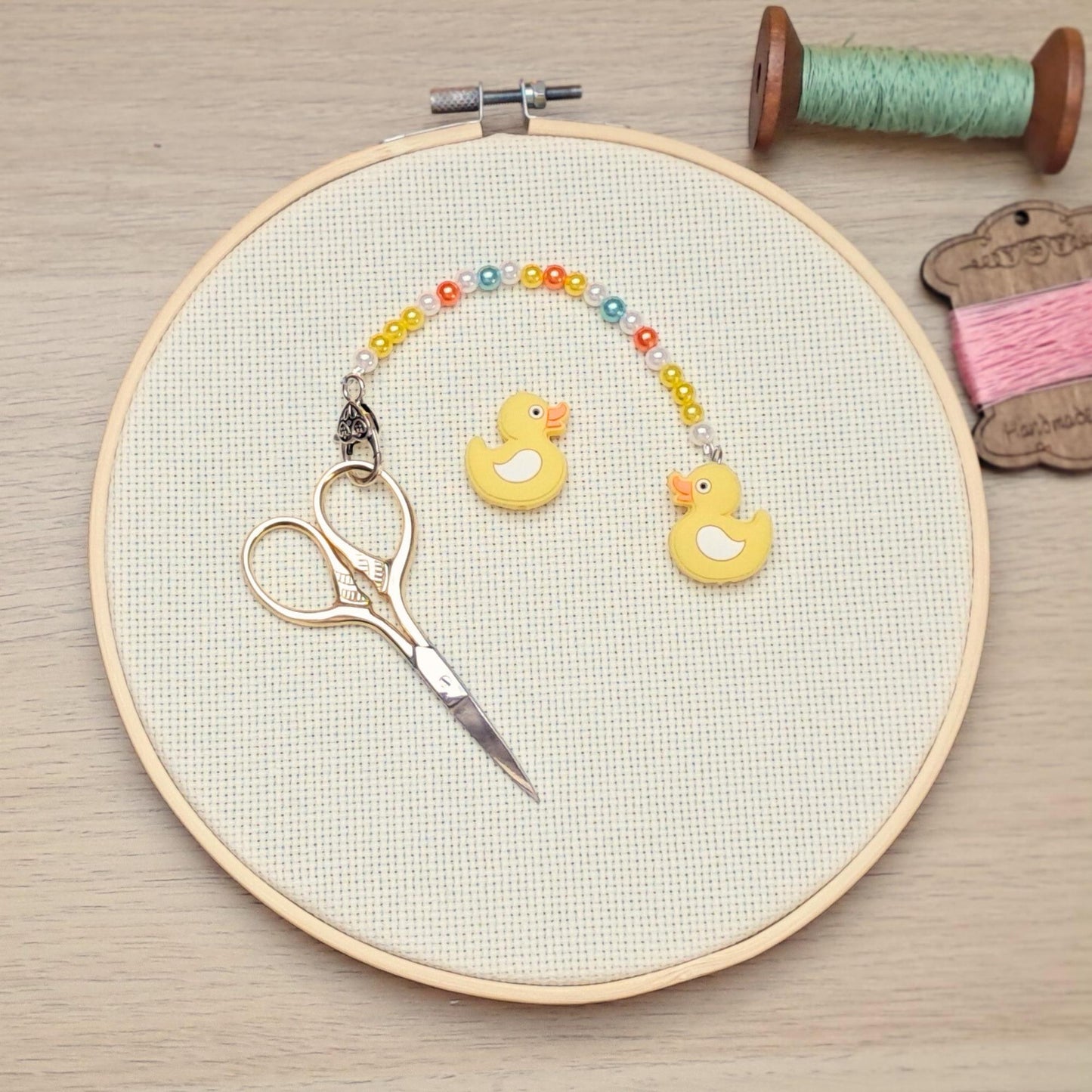 Duck Scissor Fob Or Stitch Stopper Bead