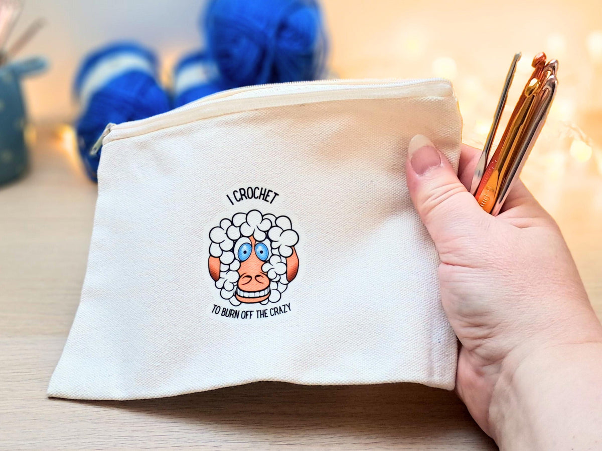 Crazy Sheep Crochet Notions Pouch