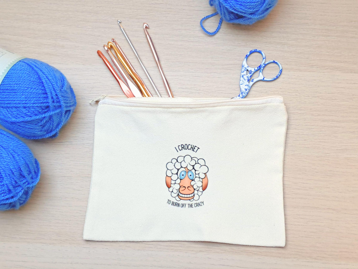 Crazy Sheep Crochet Notions Pouch