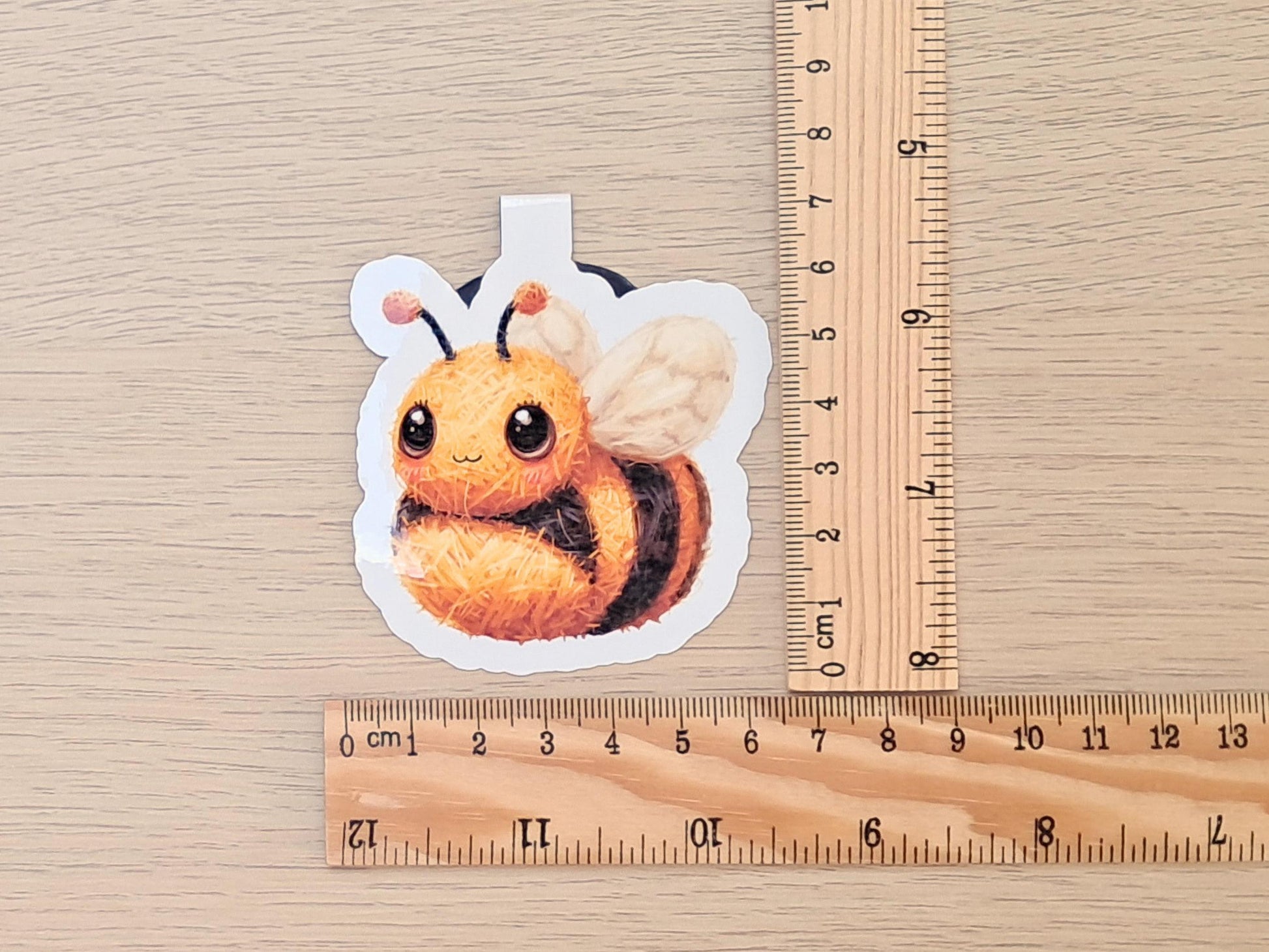 Bee Magnetic Bookmark, Yarn Pals Bronwen Bee, Bookish Accessory Page Marker Keeper, Crocheter Knitter Gift, Spring Gardener