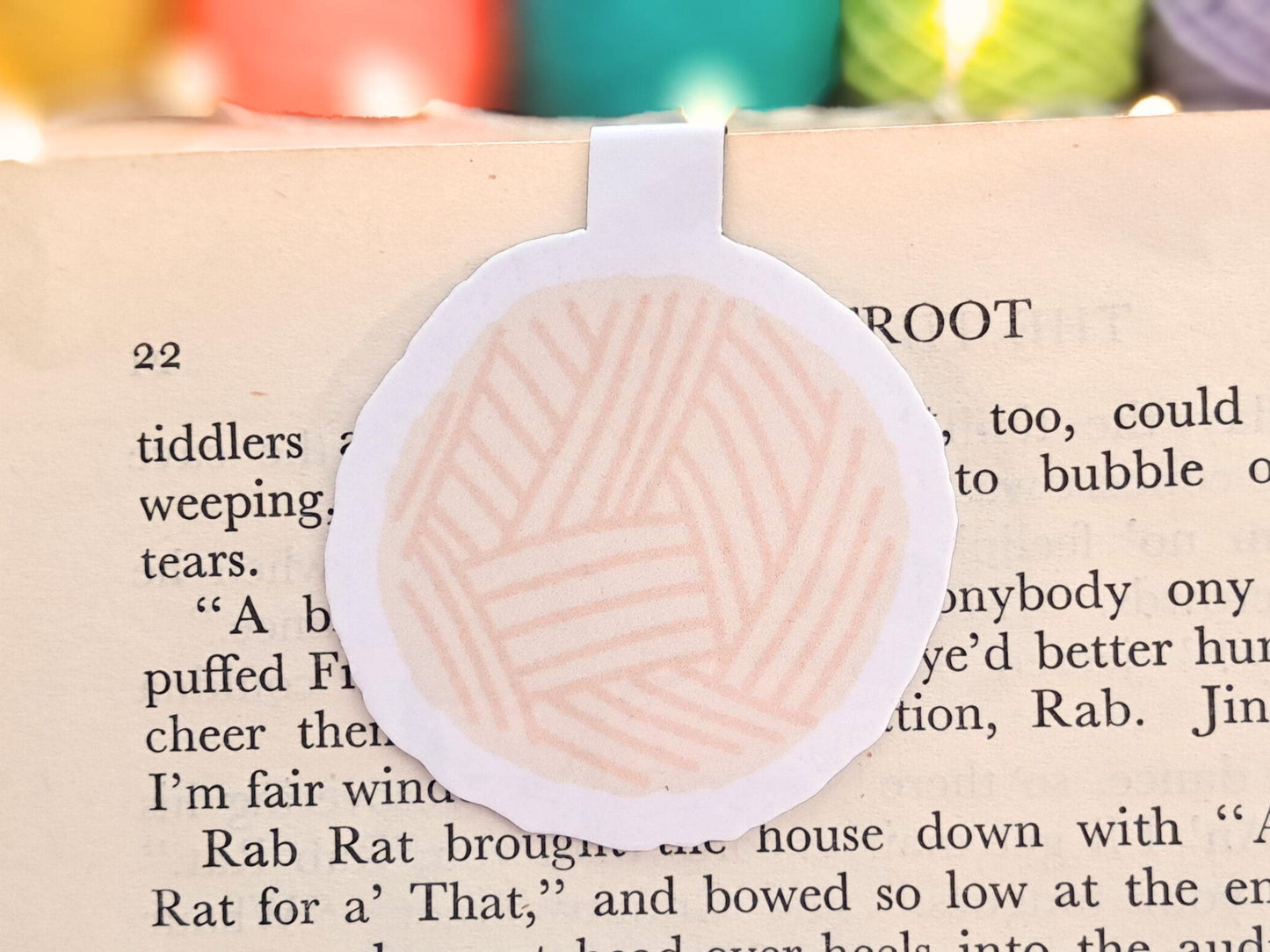 Puppy Magnetic Bookmark, Yarn Pals Bobby Cockapoo, Bookish Accessory Page Marker Keeper, Crocheter Knitter Gift, Pets Dogs