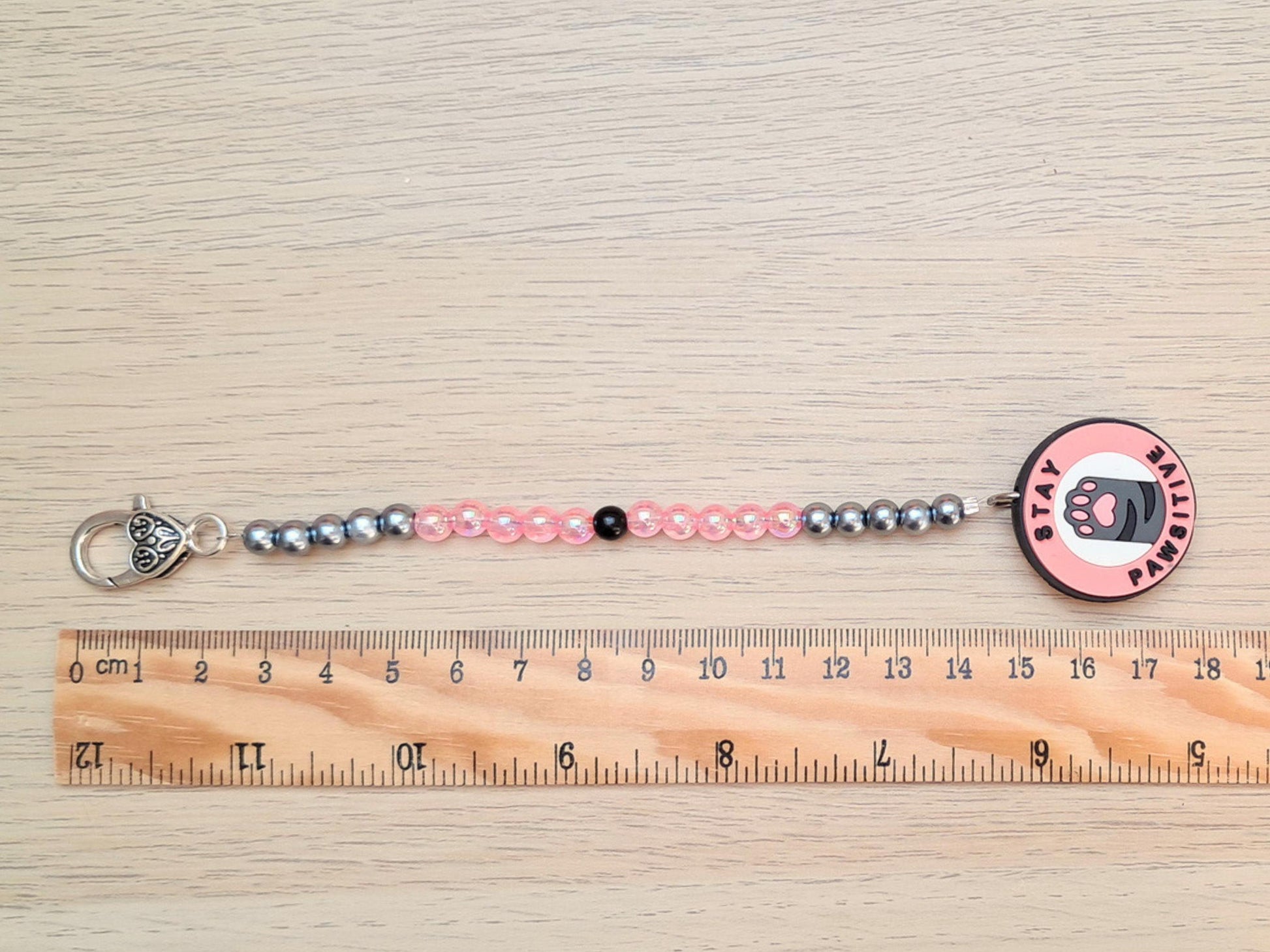 Cat Paw Scissor Fob with Protection Bead, Positivity Scissor Keeper, Embroidery Sewing Crochet Knit Notion, Project Bag Tool, Pet Lover Gift