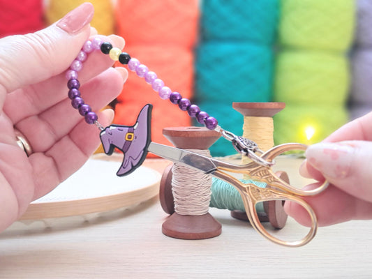 Witch's Hat Scissor Fob with Protection Bead