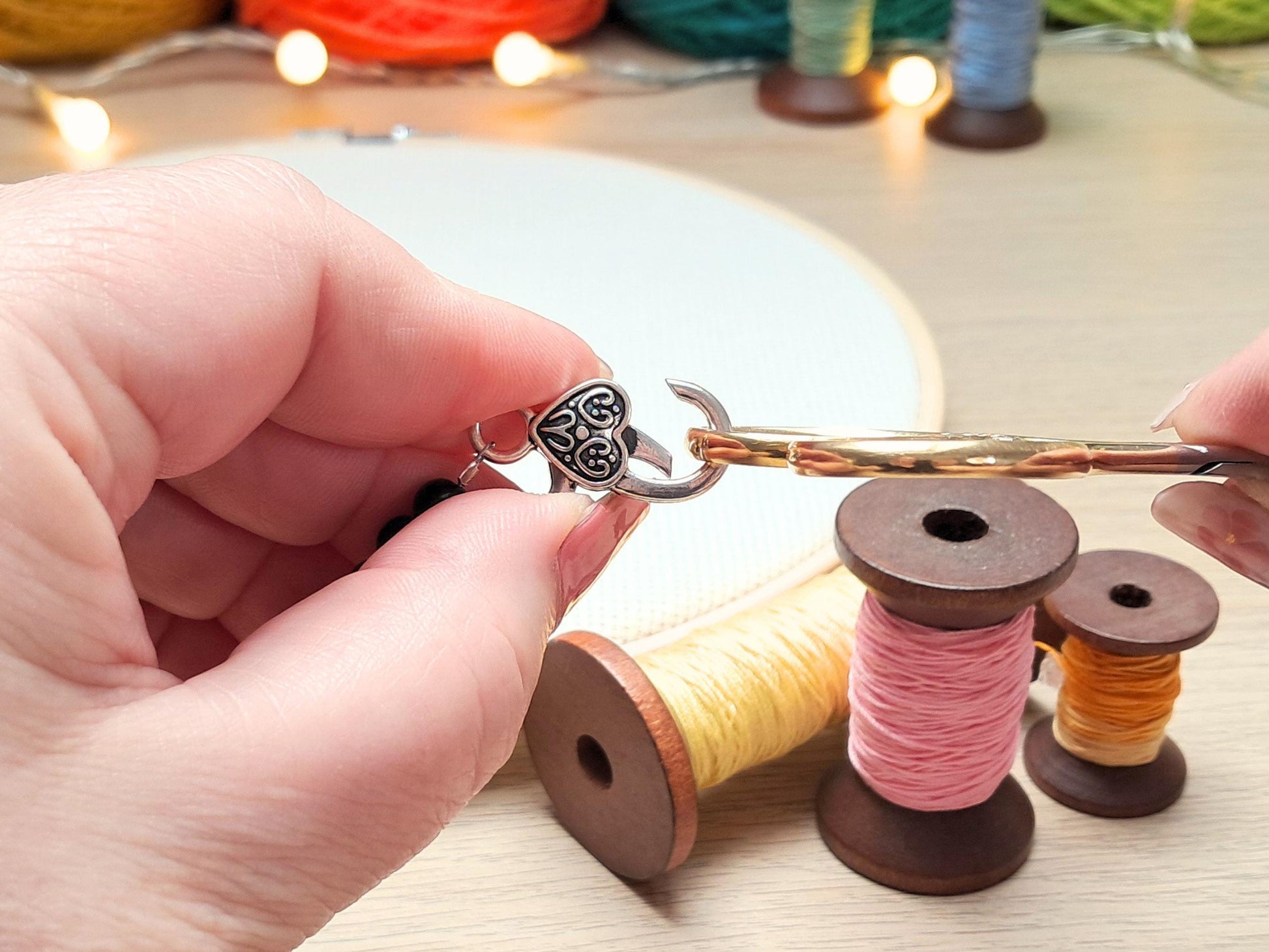 Funny 'Talk To Me Crafty' Scissor Fob with Protection Bead