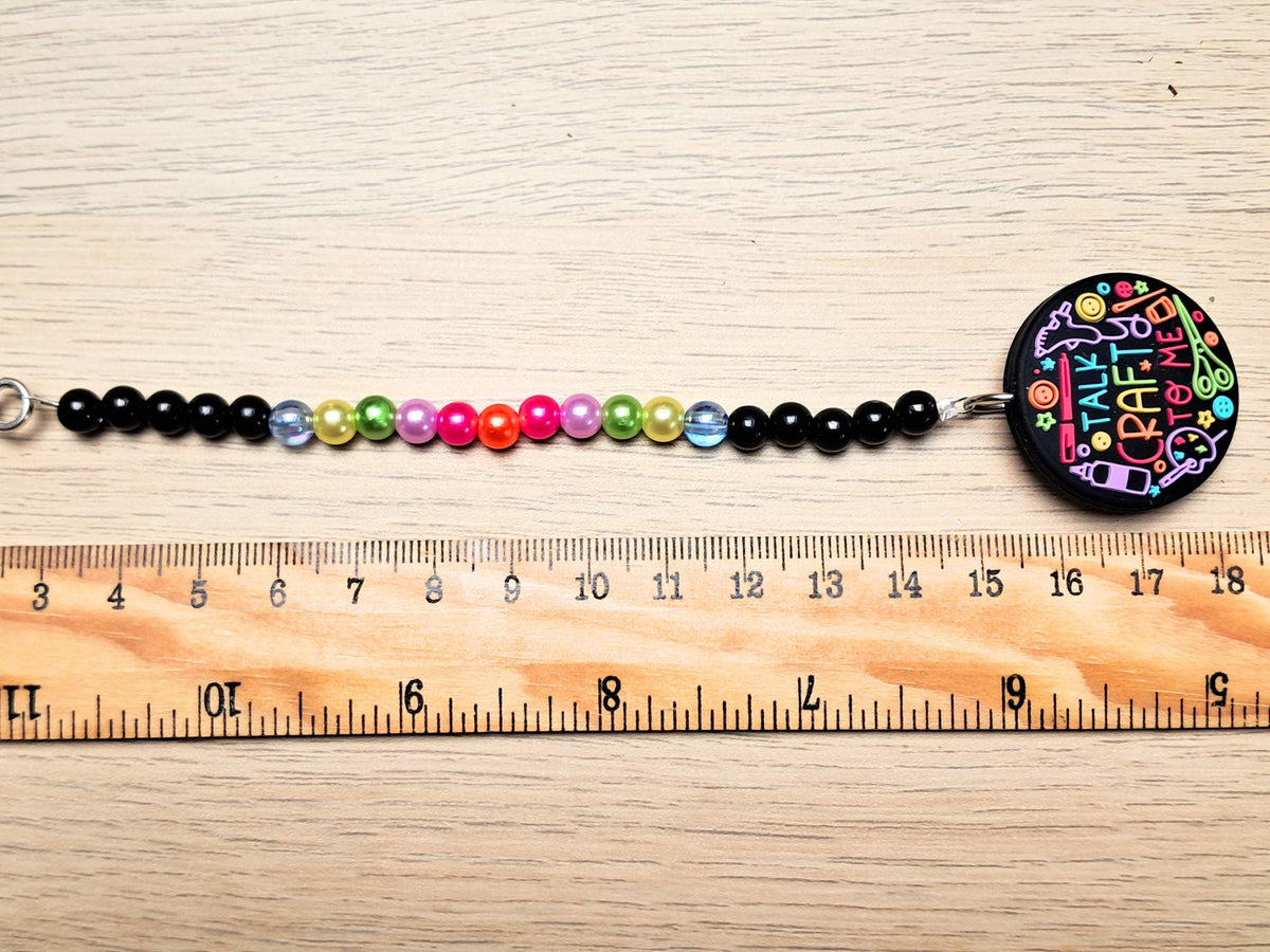 Funny 'Talk To Me Crafty' Scissor Fob with Protection Bead
