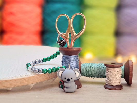 Sweet Koala Scissor Fob with Protection Bead