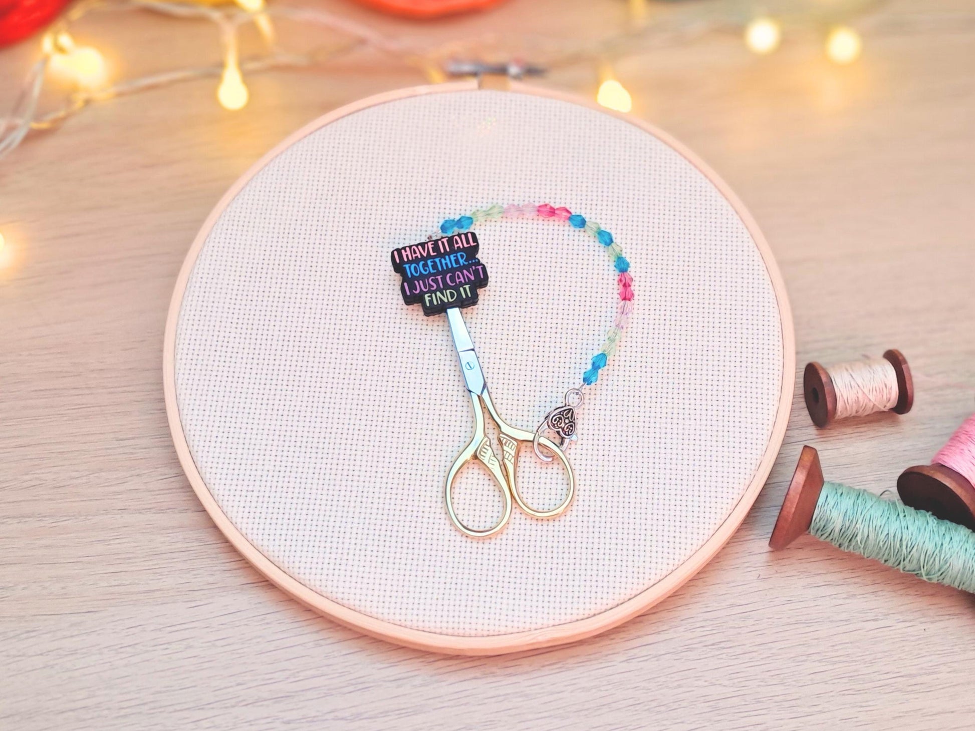 Funny Quote Scissor Fob with Scissor Protection