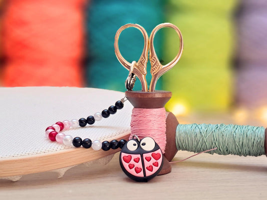 Ladybird Scissor Fob with Protection Bead