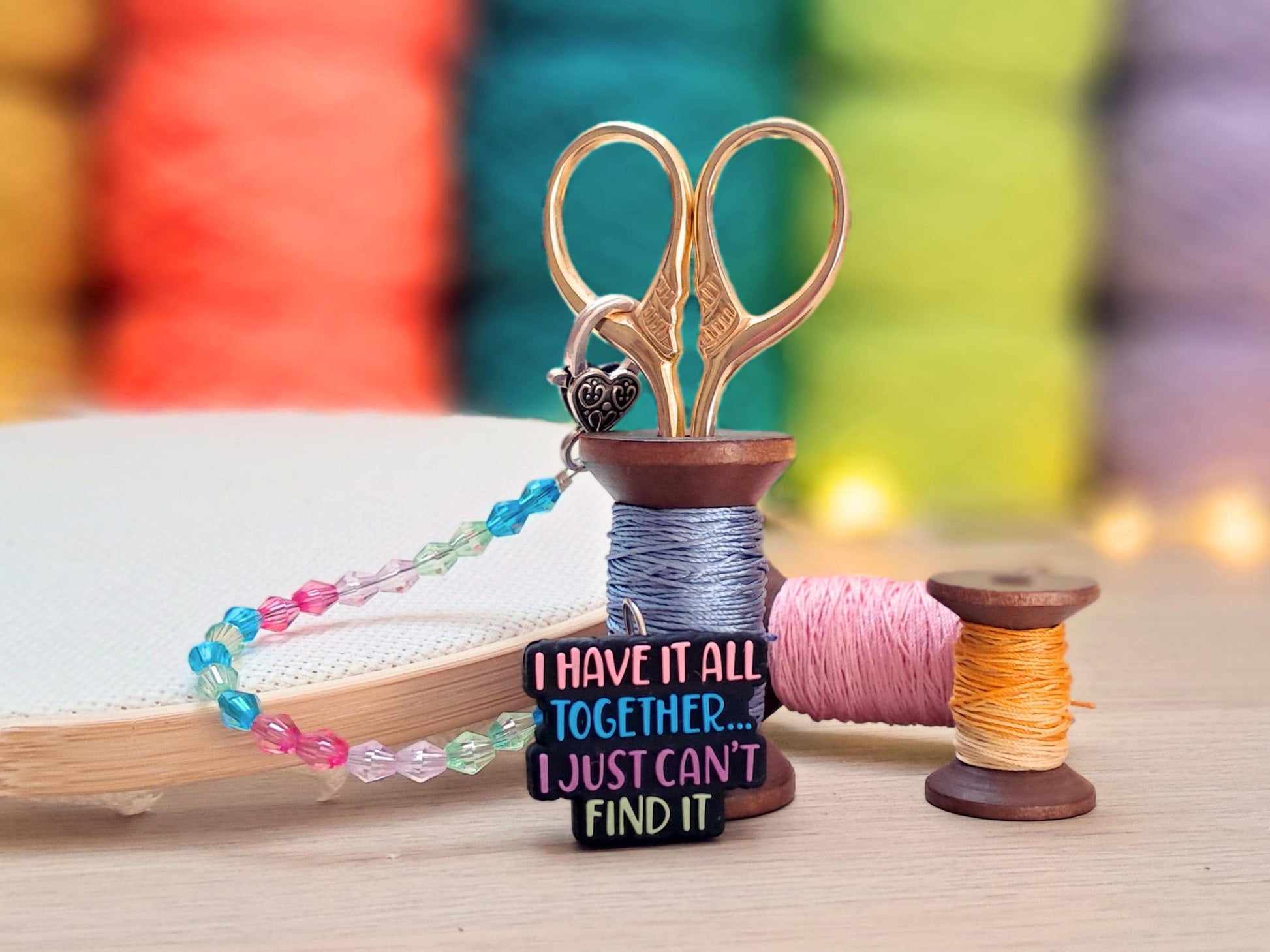 Funny Quote Scissor Fob with Scissor Protection