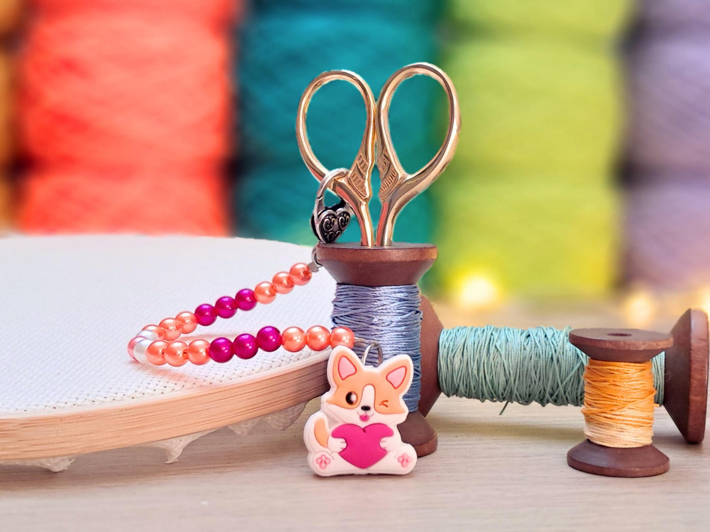 Corgi Dog Scissor Fob with Scissor Protection