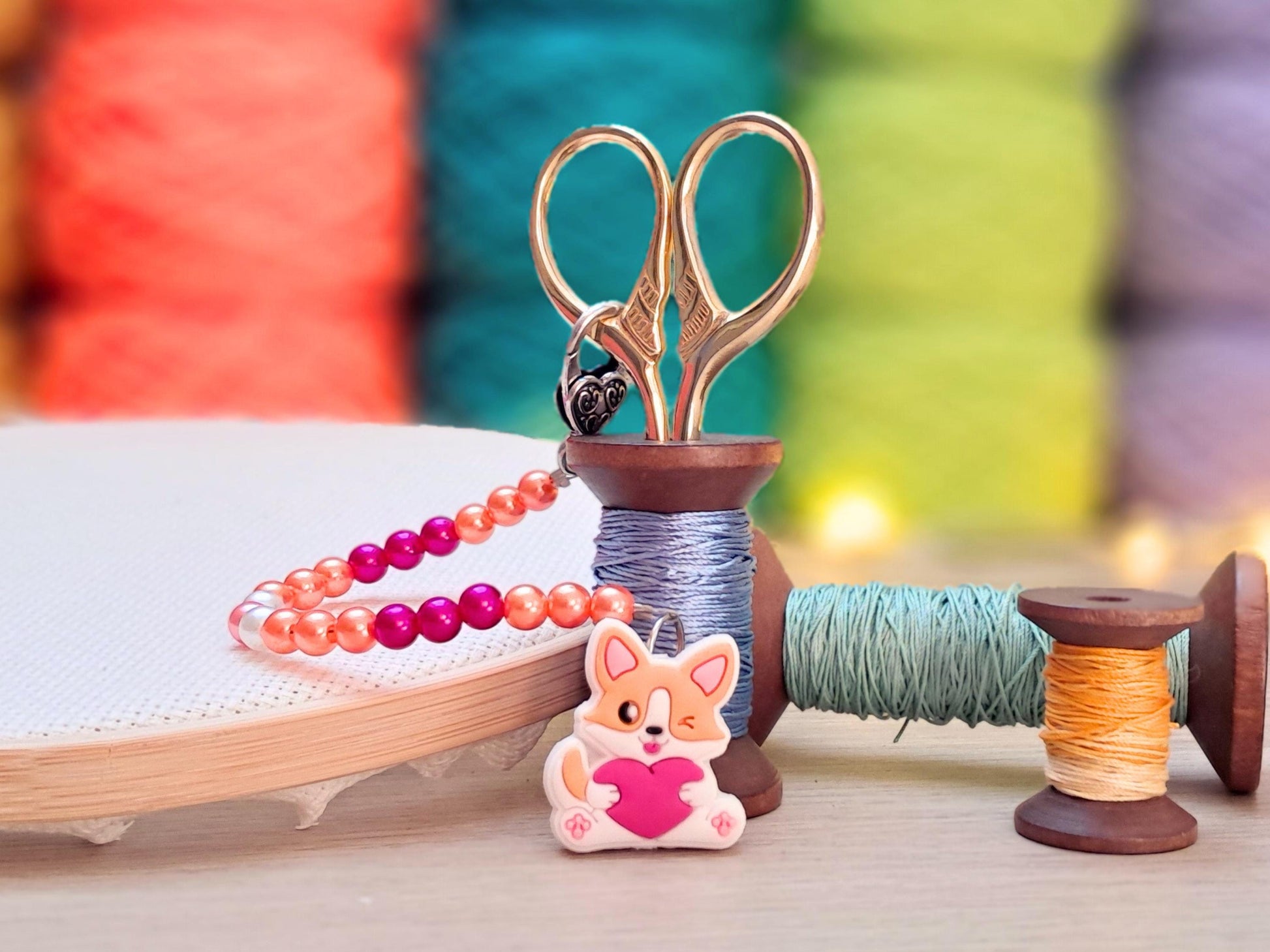 Corgi Dog Scissor Fob with Scissor Protection