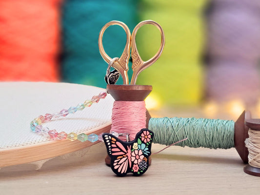 Butterfly Flower Scissor Fob with Scissor Protection