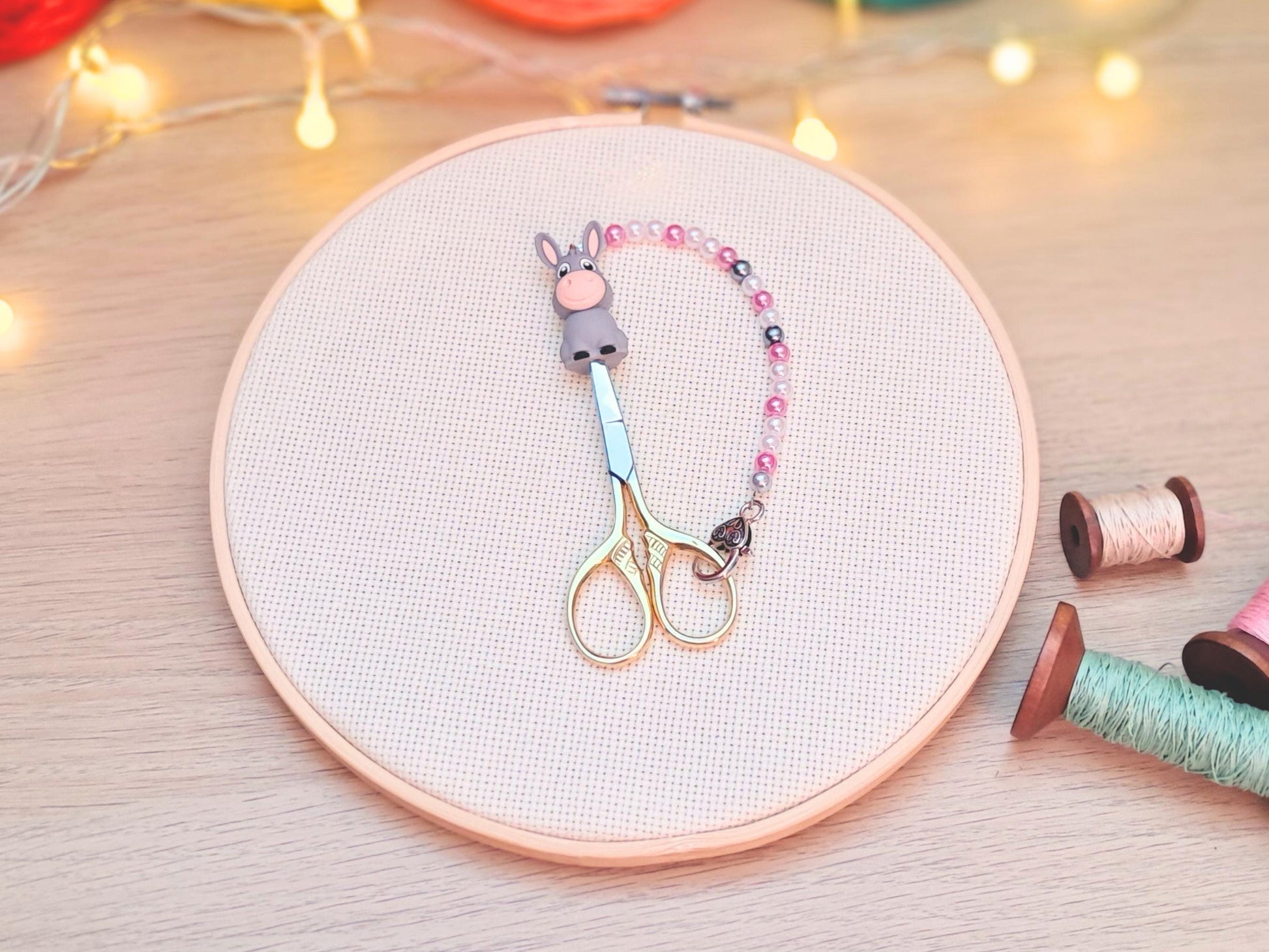 Donkey Scissor Fob with Protection Bead