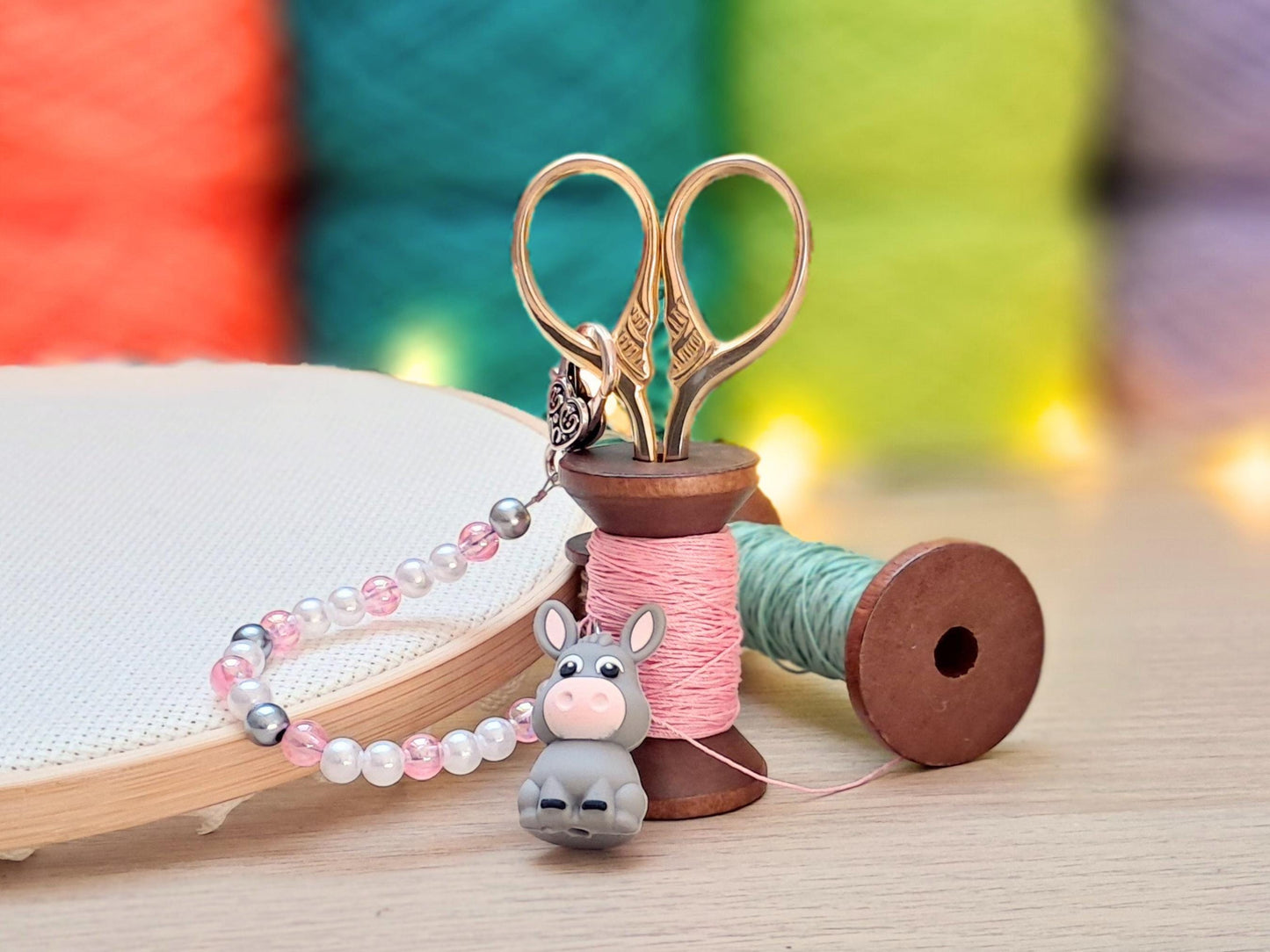 Donkey Scissor Fob with Protection Bead