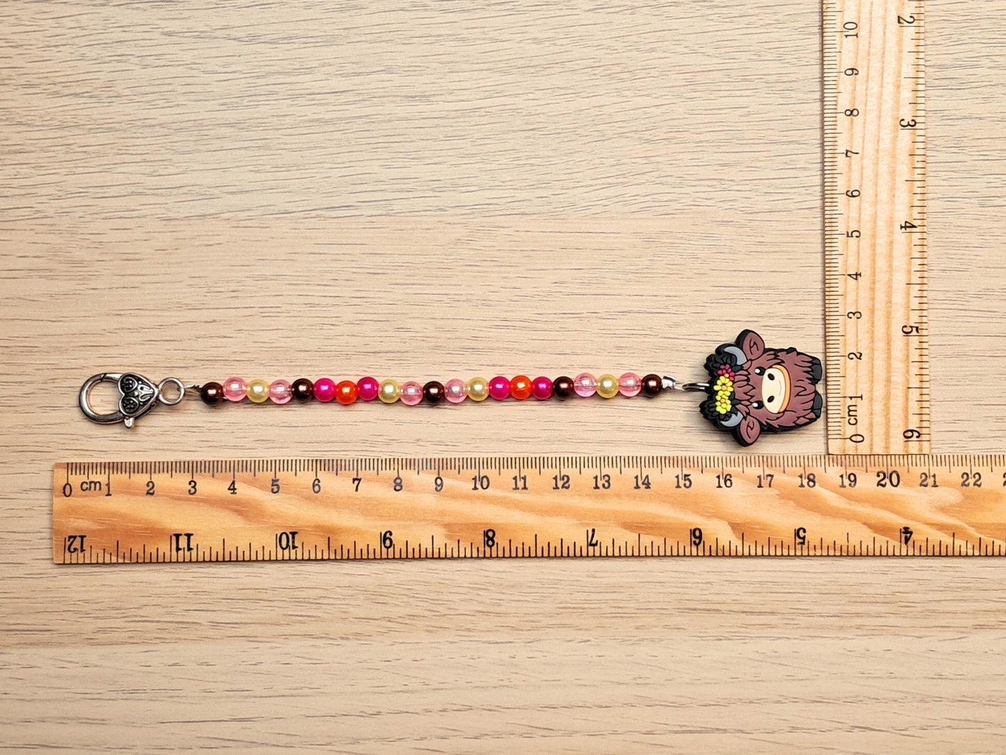 Highland Cow Scissor Fob with Protection Bead