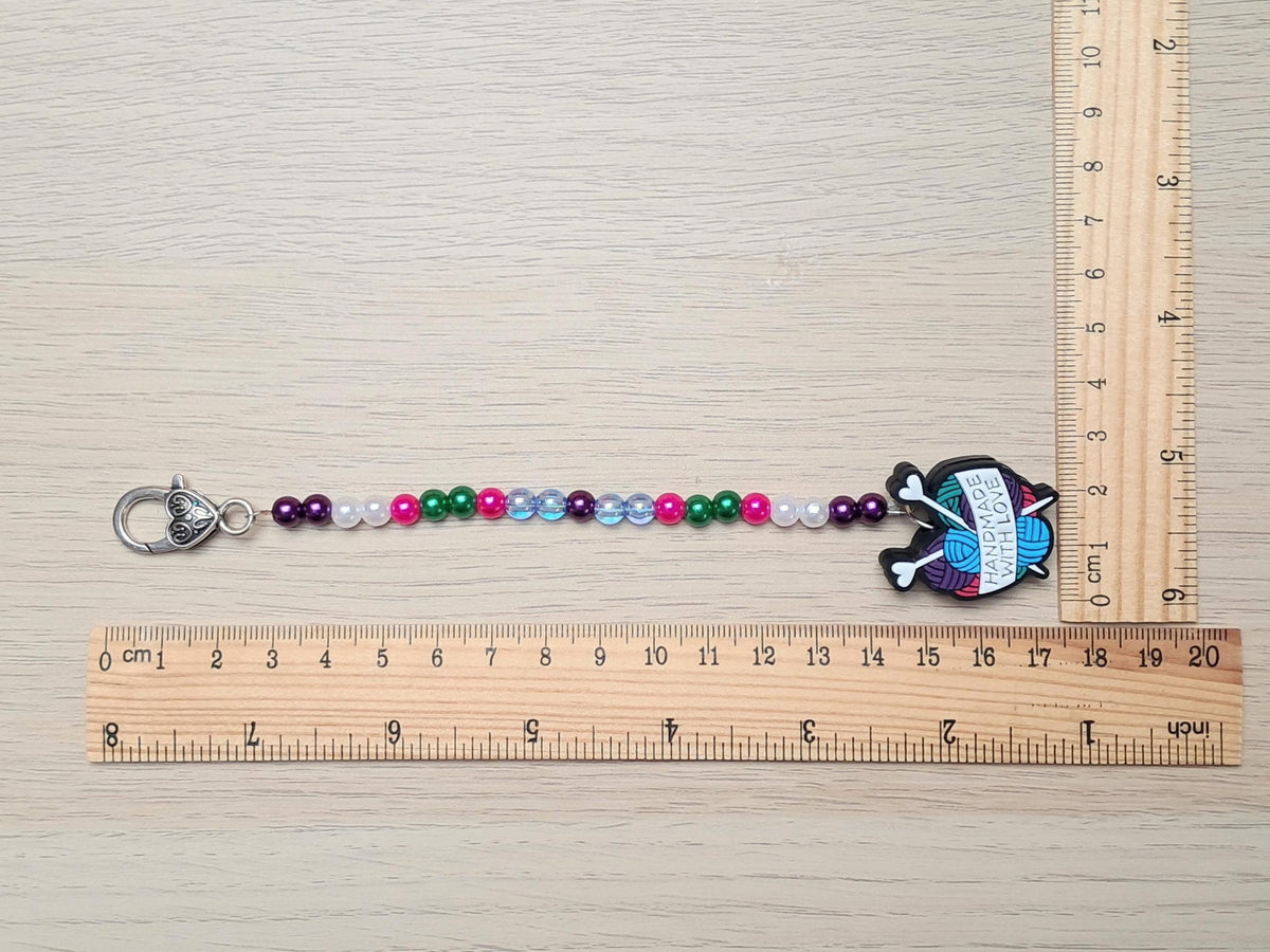 Crafter's Handmade with Love Scissor Fob and Protection Bead