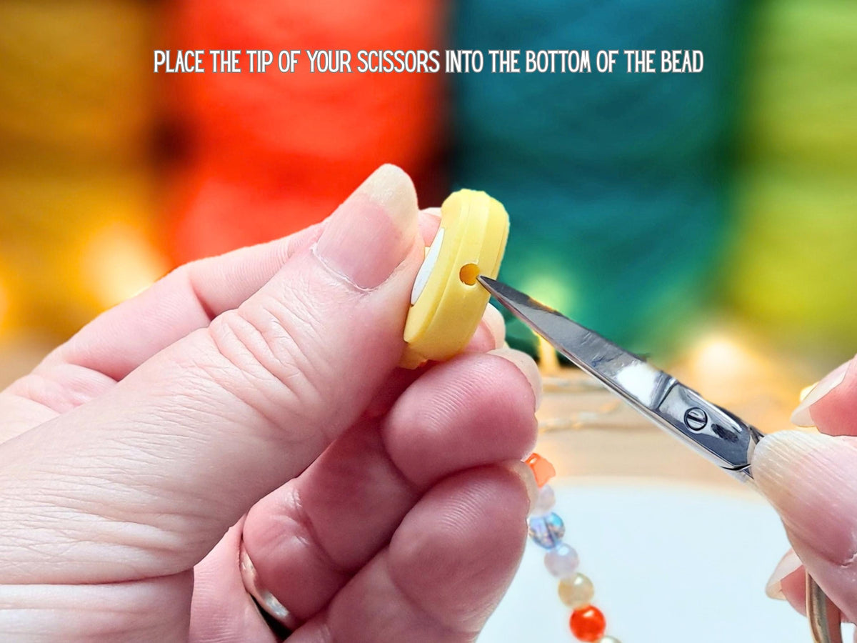 Duck Scissor Fob and Protection Bead, Bird Safety Scissor Keeper, Embroidery Sewing Crochet Knitting Notion, Project Bag Tool Crafters