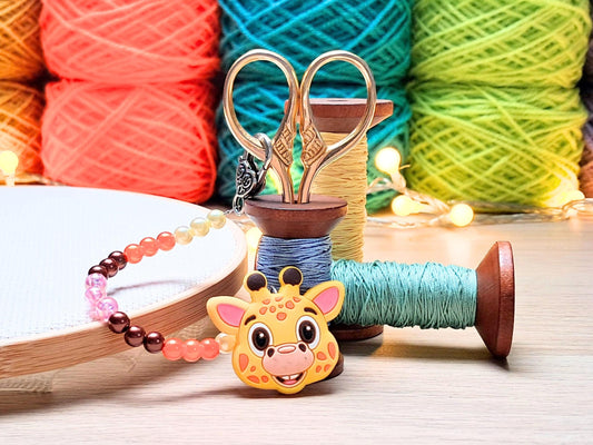 Giraffe Scissor Fob and Protection Bead