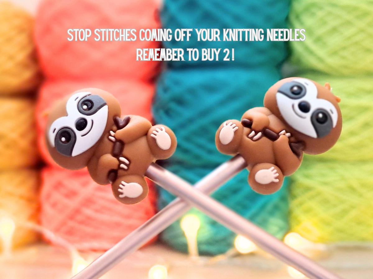 Sloth Silicone Bead Stitch Stopper (3D)