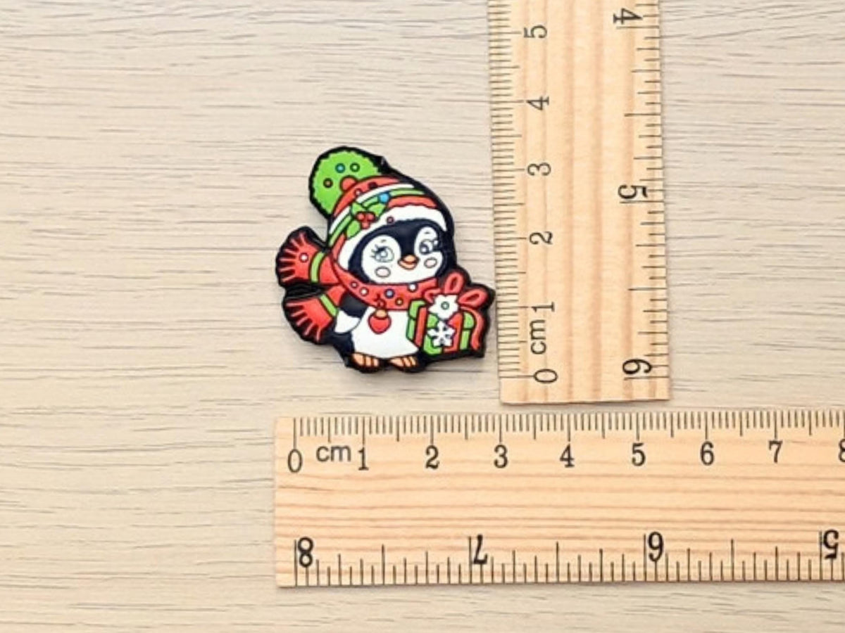 Cute Christmas Penguin With Gift Stitch Stopper
