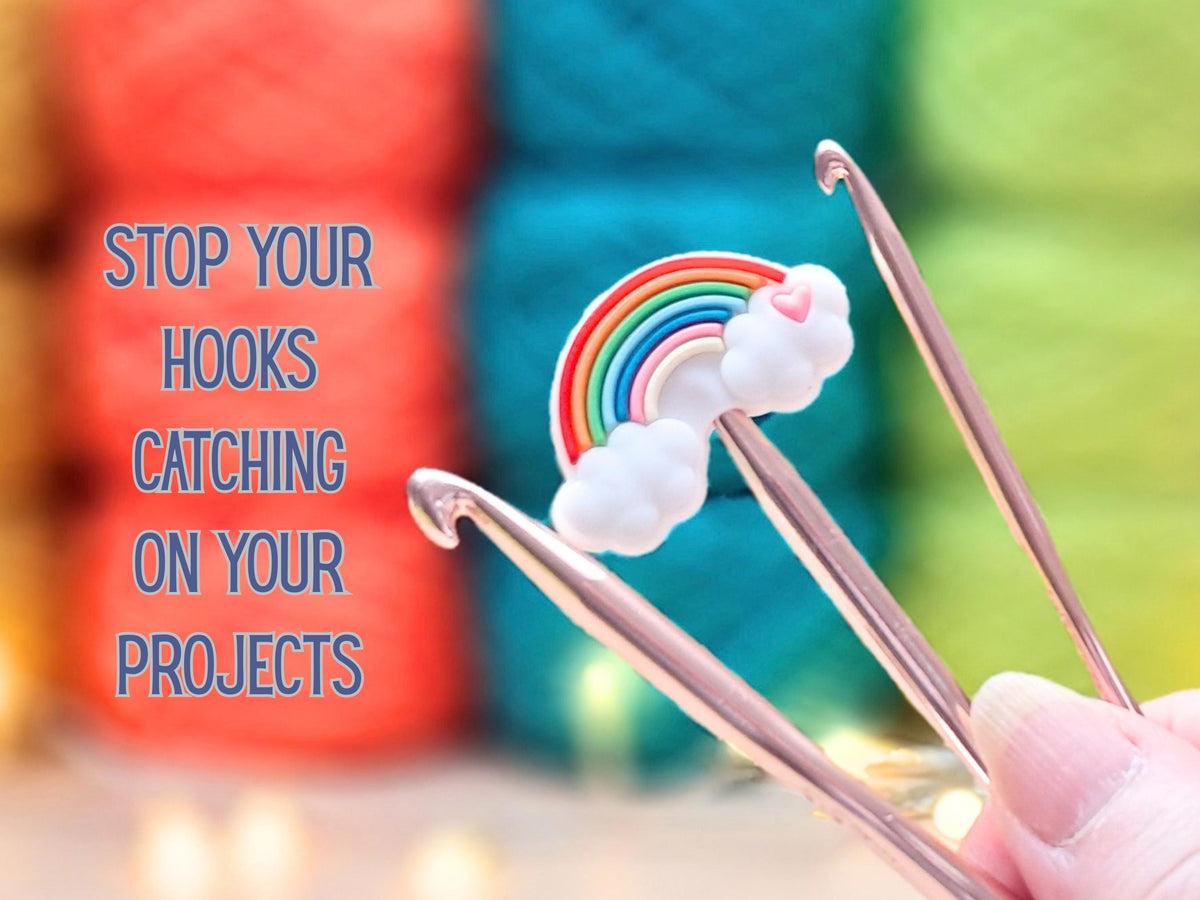 Rainbow Stitch Stopper, Silicone Bead Scissor Tip Protector, Knitting Needle, Crochet Project Saver, WIP Bag Tool Notions, Sewing, Fiber Art