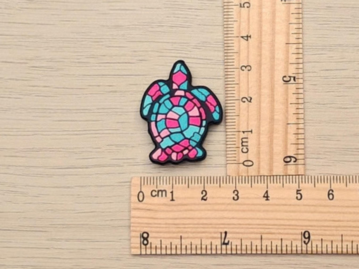 Turtle Stitch Stopper, Mosaic Silicone Bead Scissor Tip Protector, Knitting Needle Cap, Crochet Project Saver, WIP Bag Tool Notions Sewing