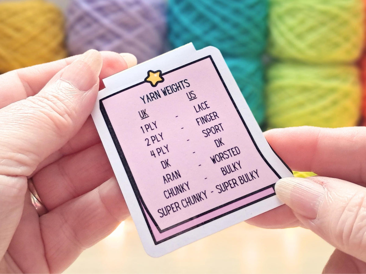 Kitchener Stitch Magnetic Bookmark For Knitters, Yarn Size Conversion Page Marker, Place Keeper, Knitter Bookworm Gift, Grafting Stitch