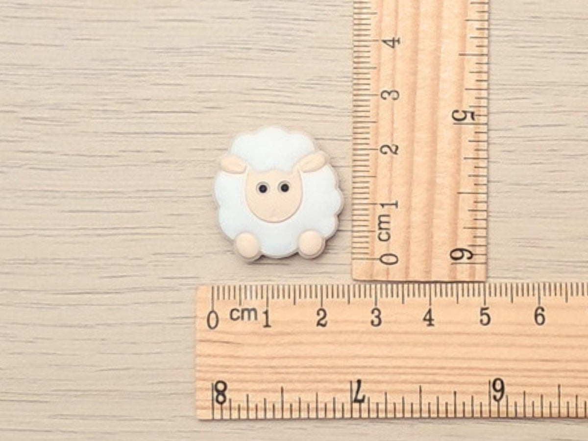 Sheep Stitch Stopper, Animal Silicone Bead Scissor Tip Protector, Knitting Needle Cap, Crochet Project Saver, WIP Bag Tool Notions Sewing