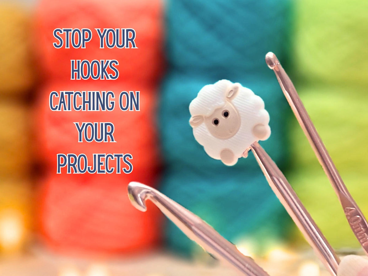 Sheep Stitch Stopper, Animal Silicone Bead Scissor Tip Protector, Knitting Needle Cap, Crochet Project Saver, WIP Bag Tool Notions Sewing