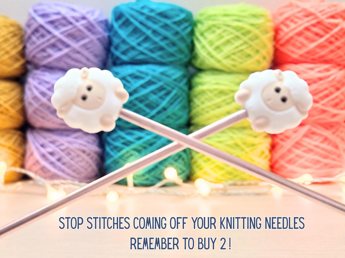 Sheep Stitch Stopper, Animal Silicone Bead Scissor Tip Protector, Knitting Needle Cap, Crochet Project Saver, WIP Bag Tool Notions Sewing