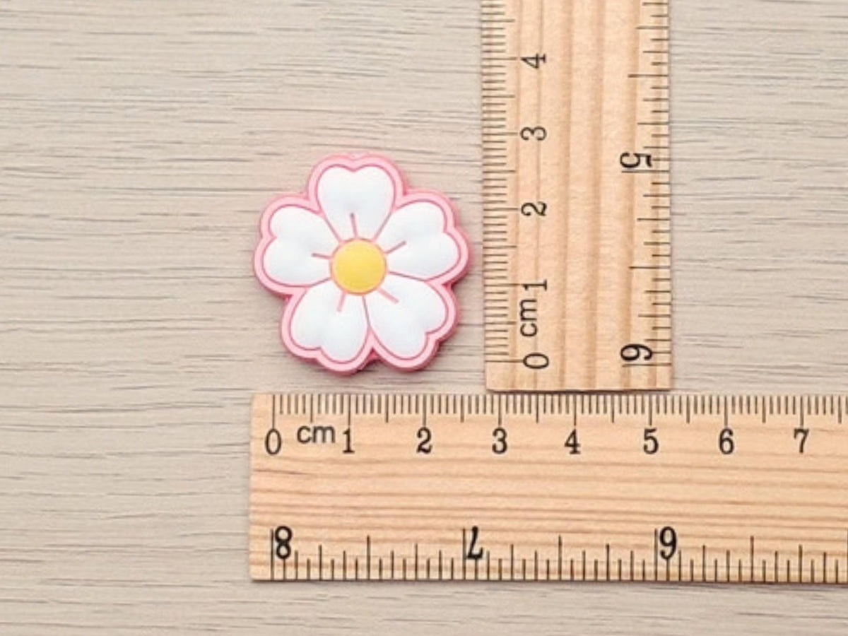 Pink Flower Stitch Stopper, Floral Scissor Protector, Knitting Needle Cap, Crochet Project Saver, WIP Bag Tool Notion Supply Accessories