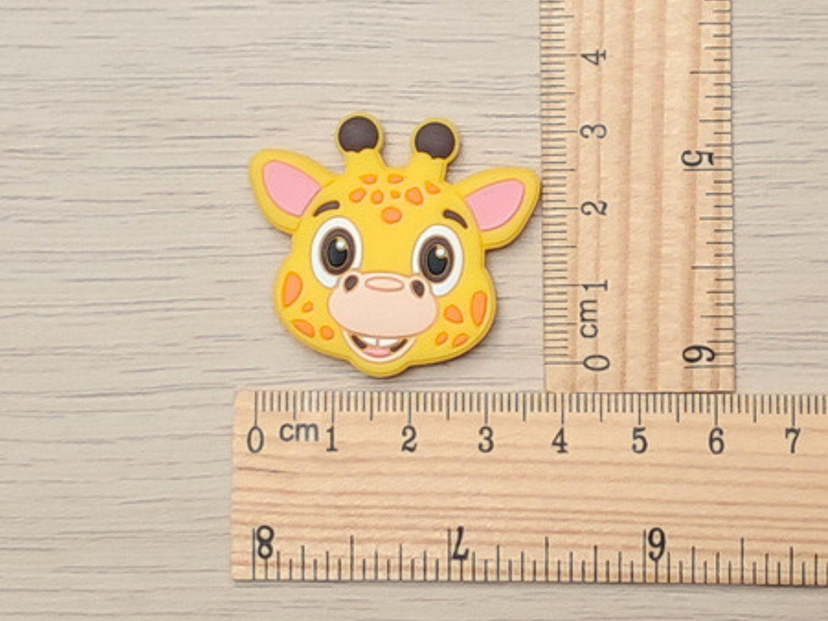 Giraffe Face Stitch Stopper, Silicone Bead Scissor Tip Protector, Knitting Needle, Crochet Project Saver, WIP Bag Tool Notions Sewing