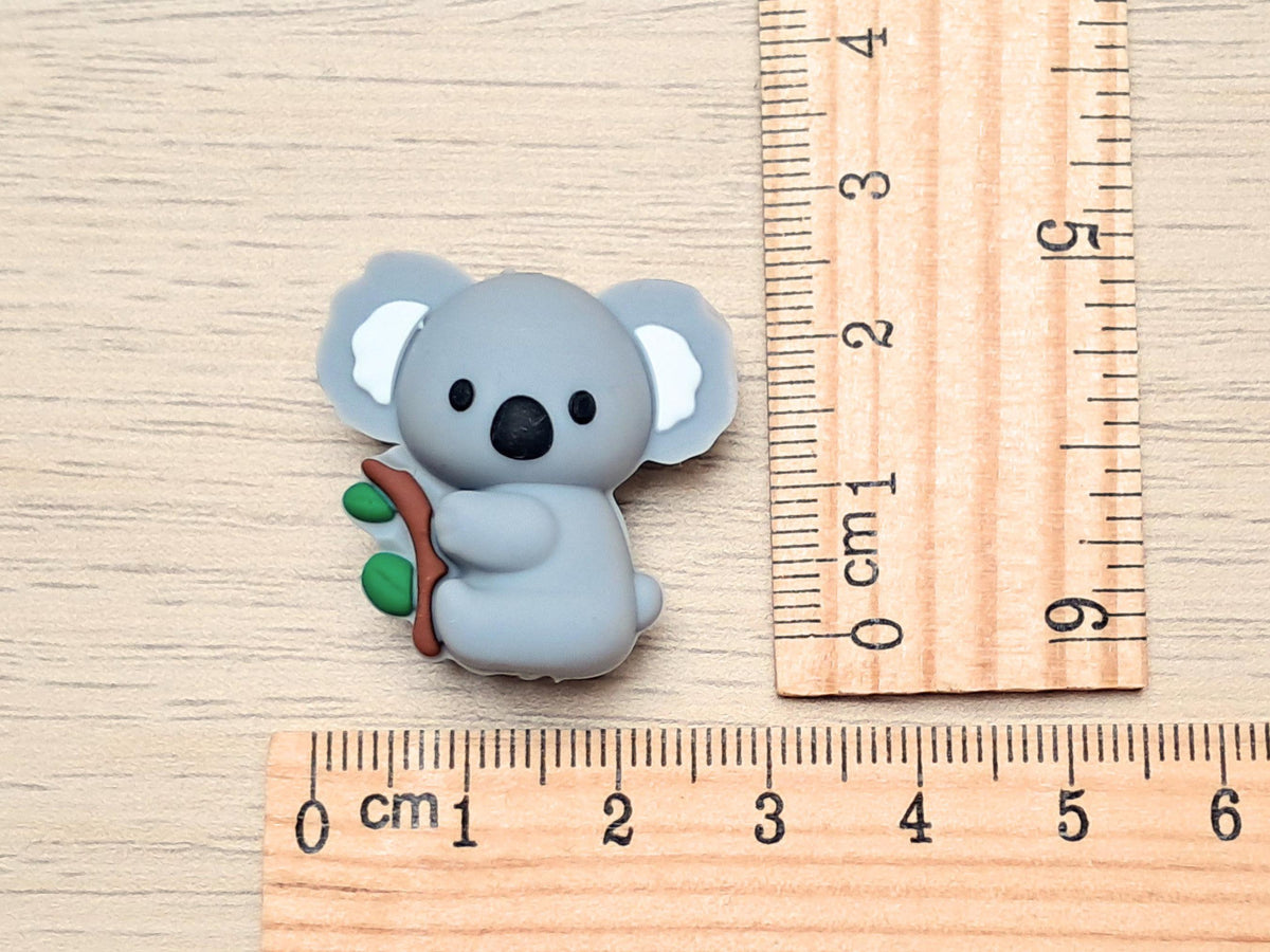 Koala Stitch Stopper, Silicone Bead Scissor Tip Protector, Knitting Needle Cap, Crochet Project Saver, WIP Bag Tool Notions, Sewing