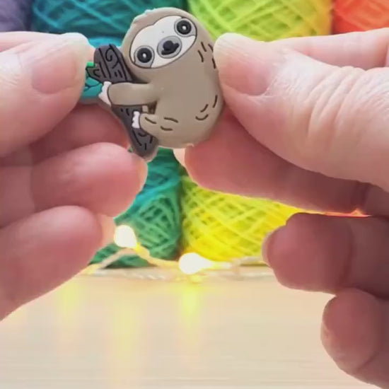 Sloth Silicone Bead Stitch Stopper (2D)