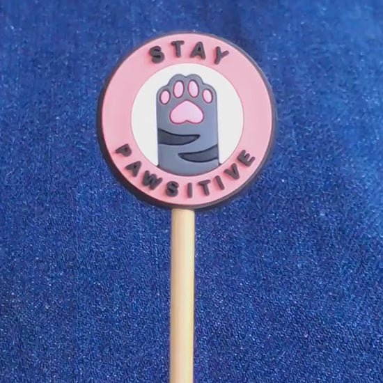 Cat Pawsitive Silicone Bead Stitch Stopper