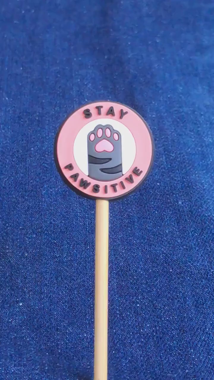 Cat Pawsitive Silicone Bead Stitch Stopper