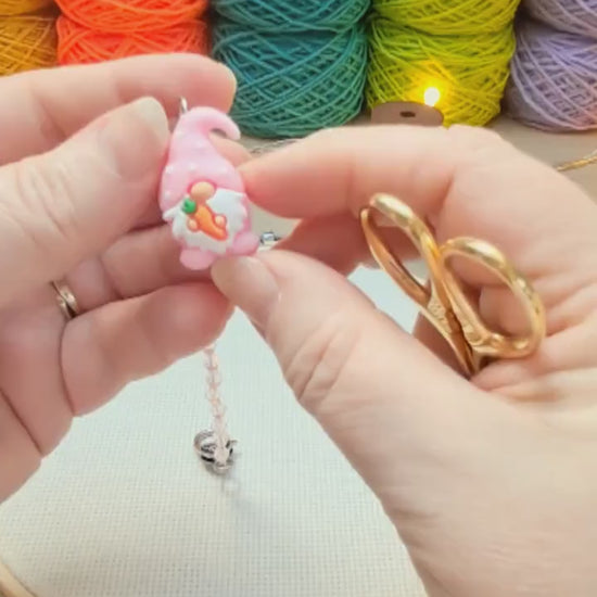 Pink Gonk Scissor Fob with Protection Bead